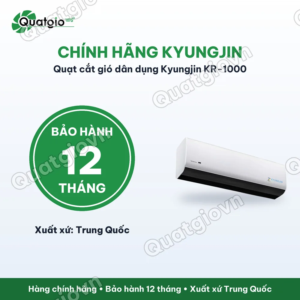 Bảo hành chính hãng Quạt cắt gió KYUNGJIN KR-900/KR-1000/KR-1200/KR-1500/KR-1800