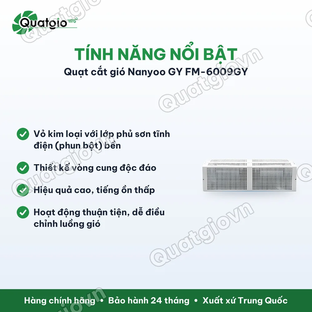 Tính năng nổi bật QUẠT CẮT GIÓ NANYOO GY