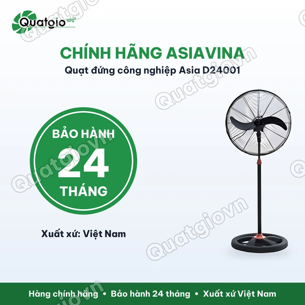 Bảo hành chính hãng Quạt đứng công nghiệp ASIA D24001