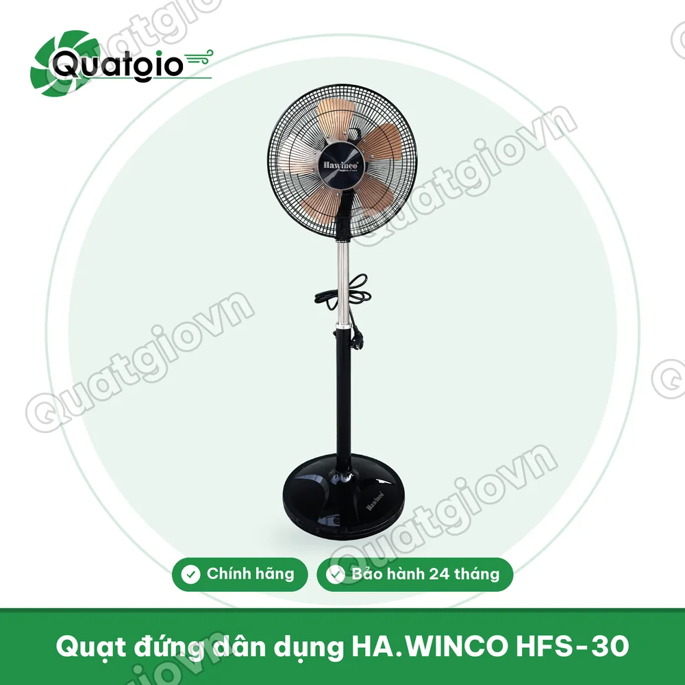 Thông tin Quạt đứng bán công nghiệp Hawin.co HFS-30 / HFS-35 / HFS-40 / HFS-45