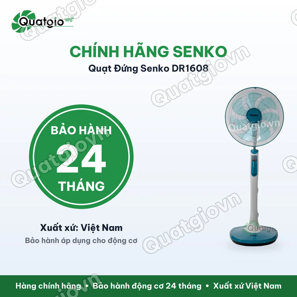 Bảo hành chính hãng Quạt đứng SENKO DR1608 65w