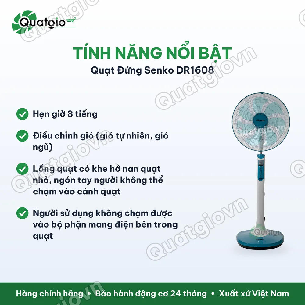 Tính năng nổi bật Quạt đứng SENKO DR1608 65w