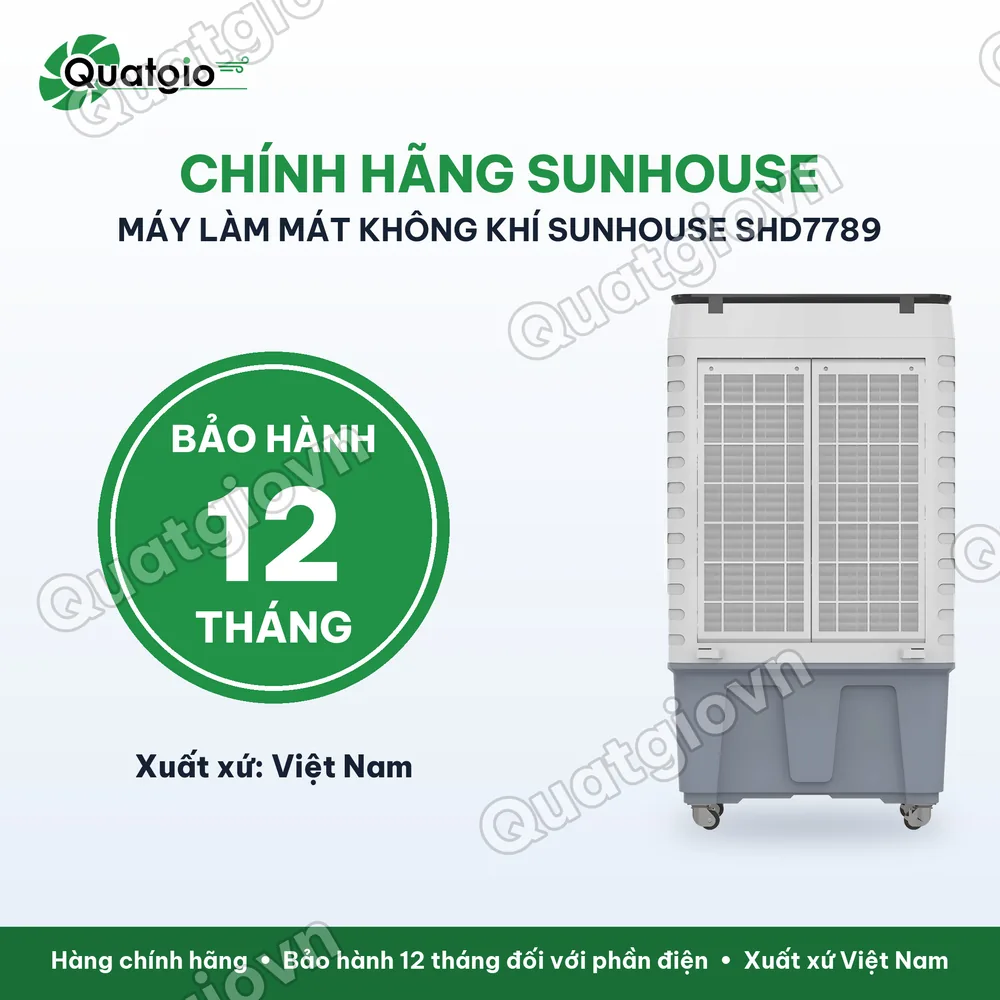 Bảo hành chính hãng Quạt hơi nước SUNHOUSE SHD7789