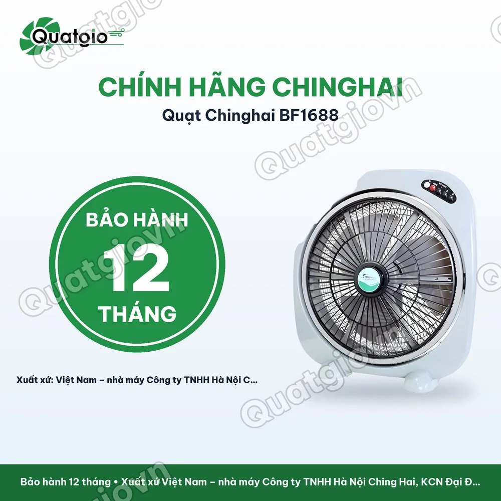 Bảo hành chính hãng Quạt hộp Chinghai BF1688