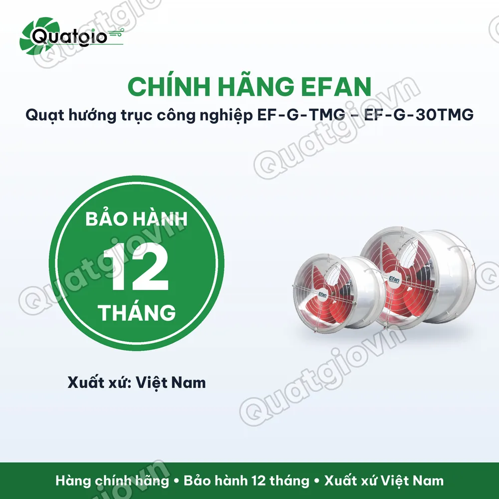 Bảo hành chính hãng Quạt hướng trục công nghiệp Efan 2 mặt lưới EF-G-30TMG / EF-G-40TMG / EF-G-50TMG / EF-G-60TMG