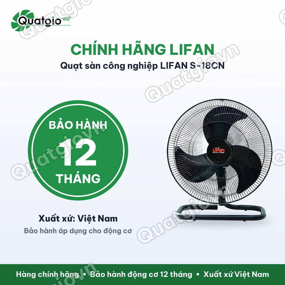 Bảo hành chính hãng Quạt Sàn Lifan S-18CN