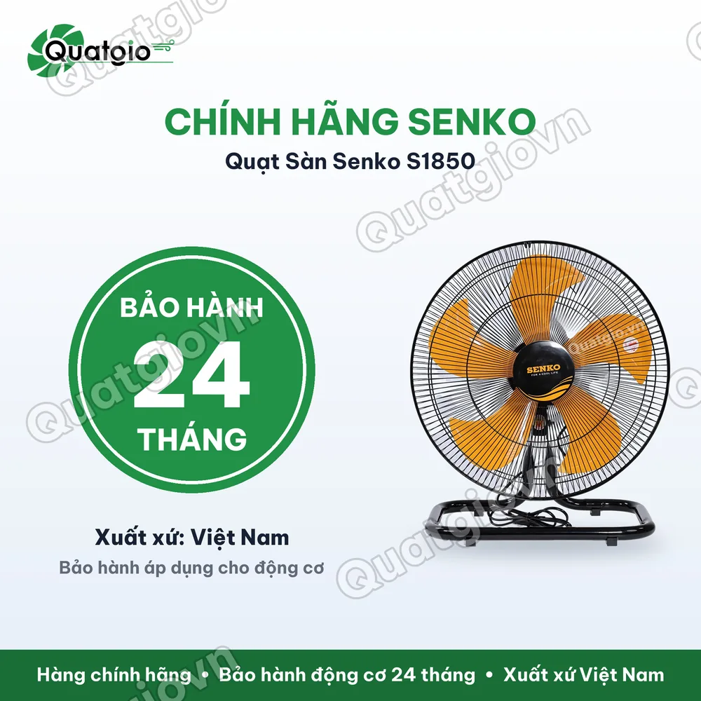 Bảo hành chính hãng Quạt sàn Senko S1850 -75W