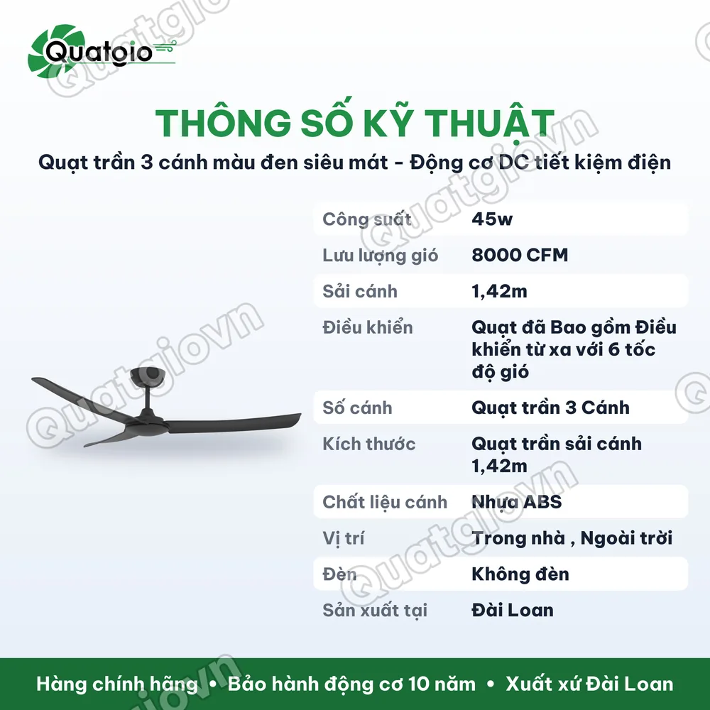 Thông số kỹ thuật QUẠT SPEEDY 56MB