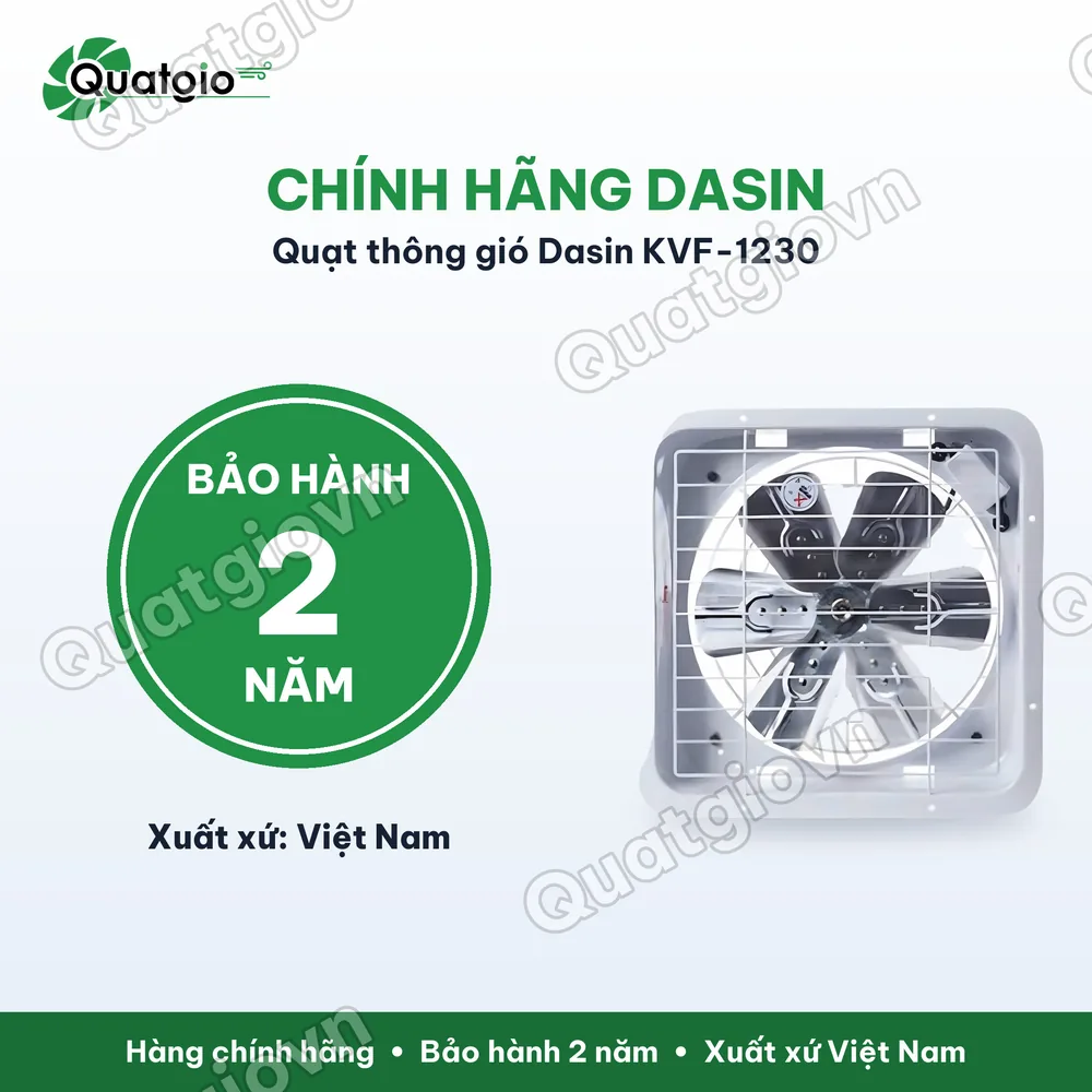 Bảo hành chính hãng Quạt Thông Gió Dasin KVF-1230