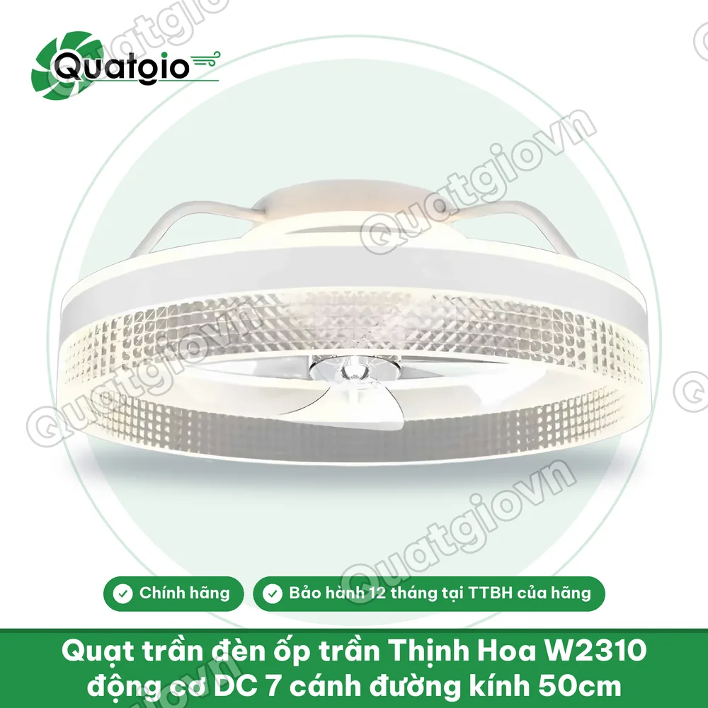 Thông tin Quạt trần đèn ốp trần Thịnh Hoa W2310