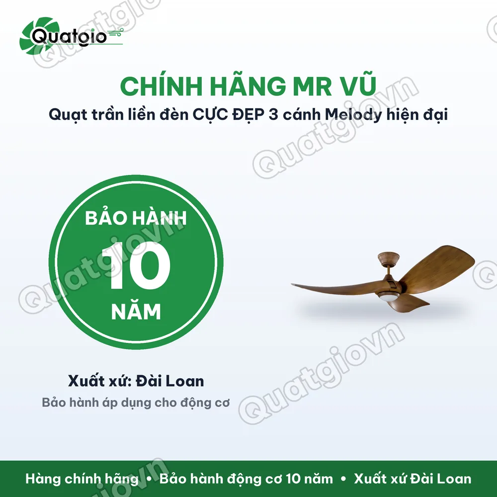 Bảo hành chính hãng QUẠT TRẦN MELODY -1420mm