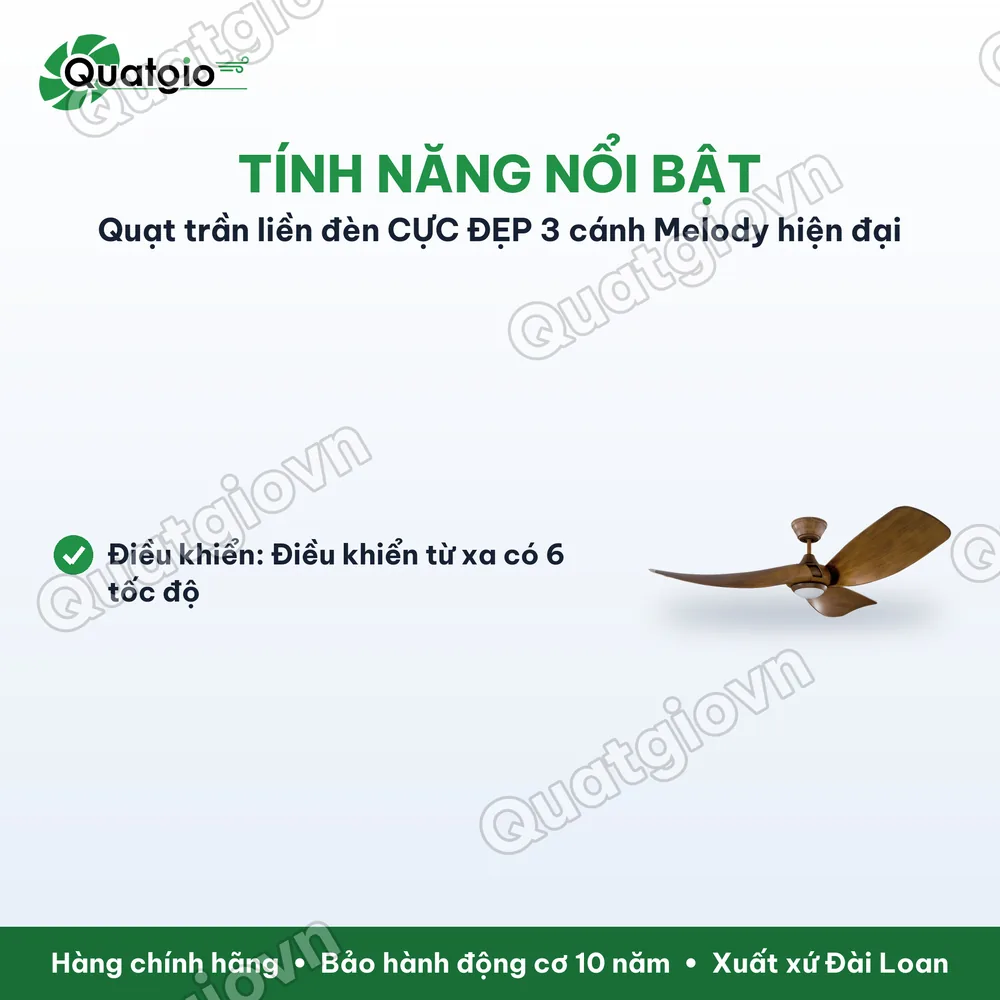 Tính năng nổi bật QUẠT TRẦN MELODY -1420mm