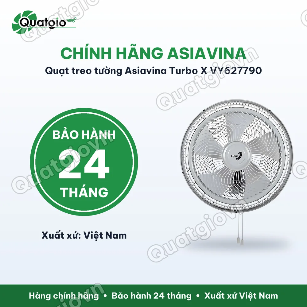 Bảo hành chính hãng Quạt treo ASIAvina Turbo X