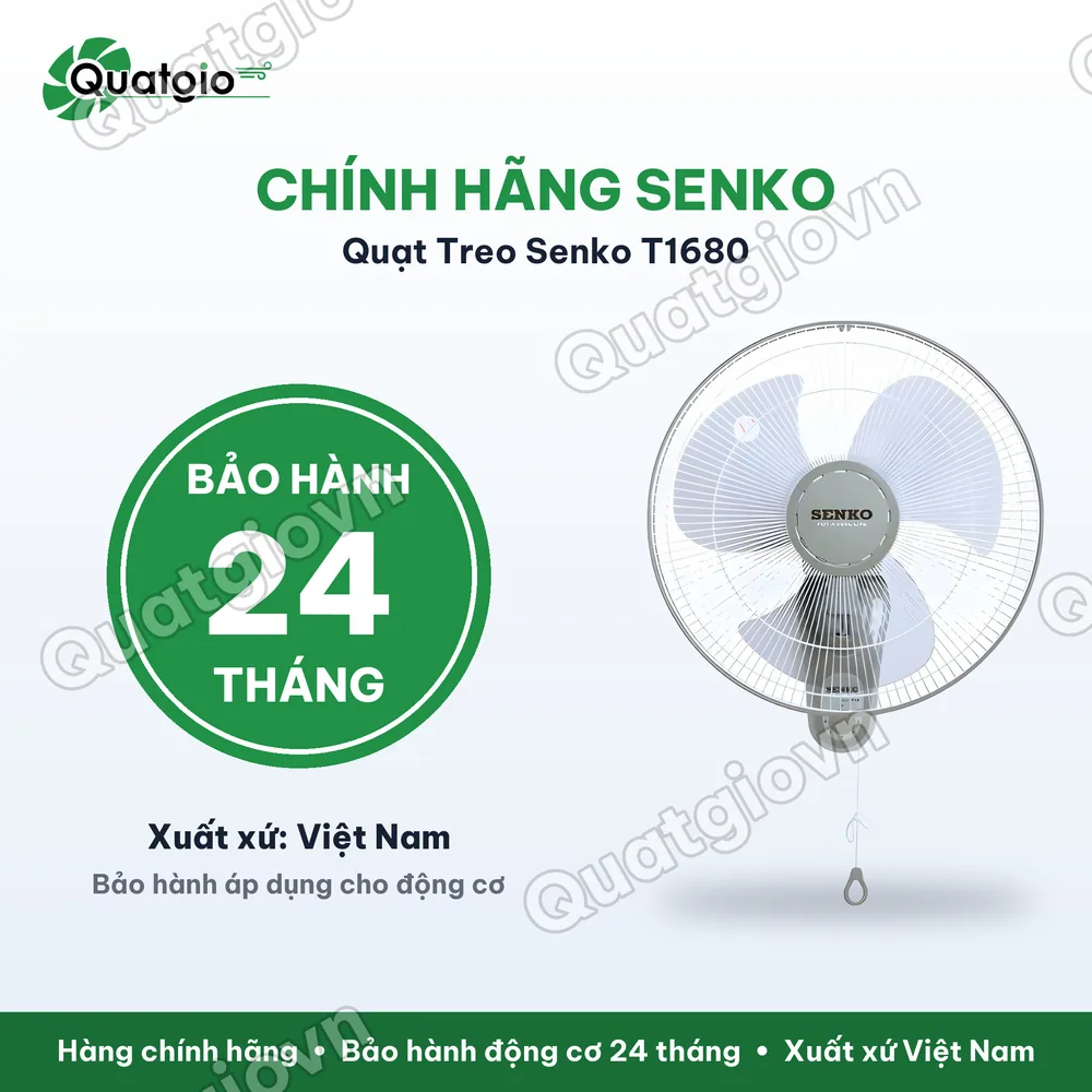 Bảo hành chính hãng Quạt treo SENKO T1680 47w