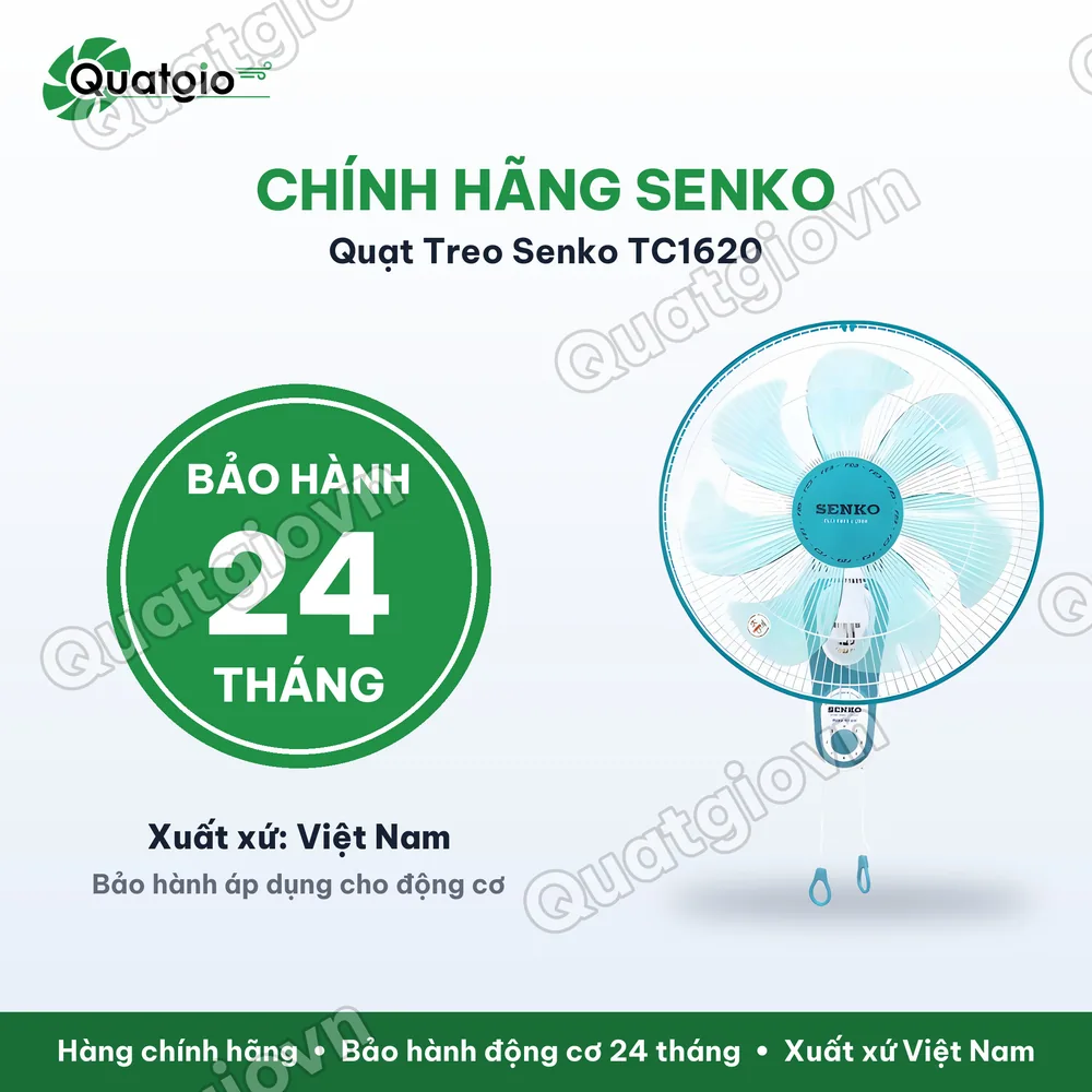 Bảo hành chính hãng Quạt treo SENKO TC1620 65w