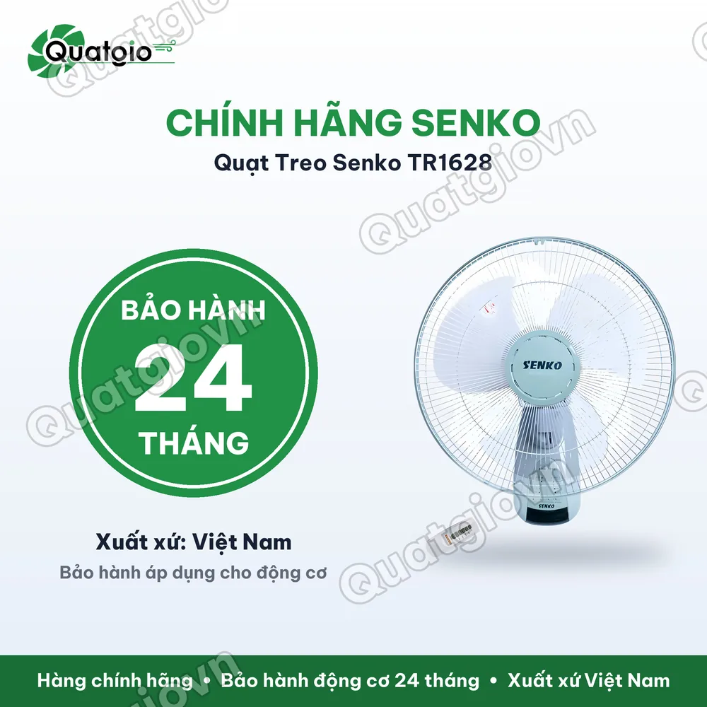 Bảo hành chính hãng Quạt treo Senko TR1628 47w