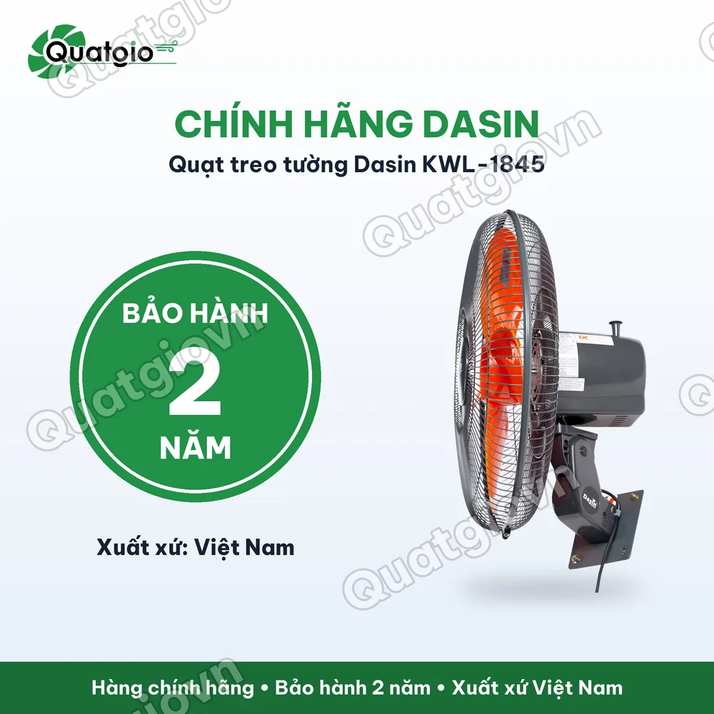Bảo hành chính hãng Quạt Treo Tường Dasin KWL-1845 -126W