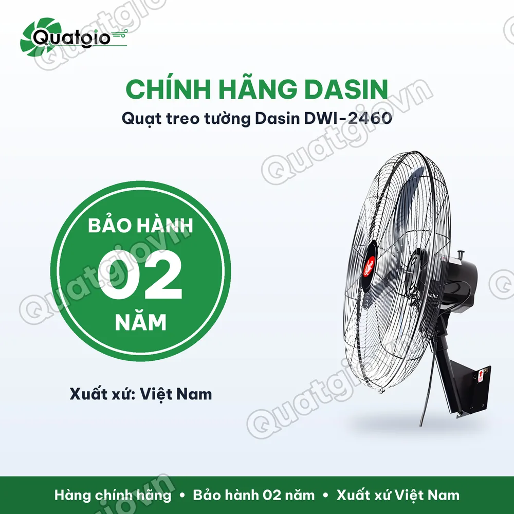 Bảo hành chính hãng Quạt treo tường công nghiệp DASIN DWI-2460